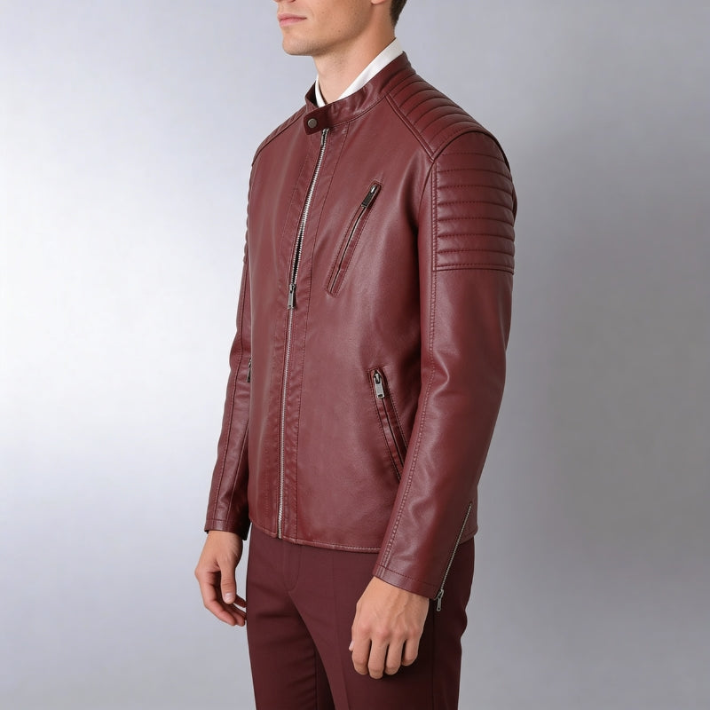 Romeo Men’s Leather Biker Jacket