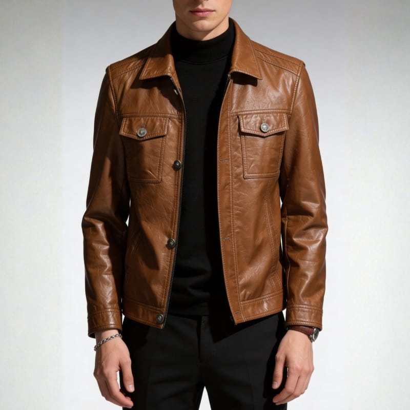 Emiliano Men’s Genuine Leather Jacket