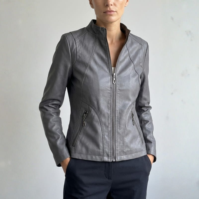 Marna Women's Matte Leather Jacket
