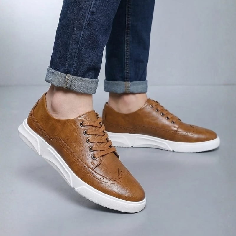 Reno Men's Leather Brogue Casual Shoes
