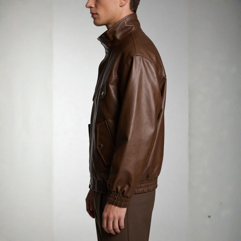 Renato Men’s Leather Bomber Jacket