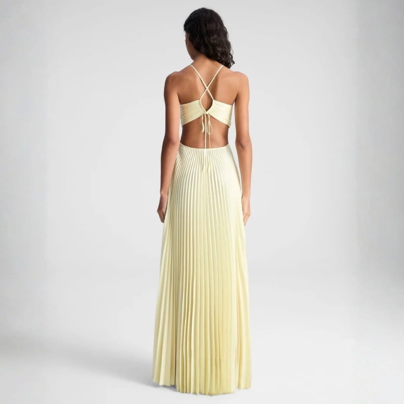 Mia Pleated Lightweight Maxi Dress – Breathable Elegant Chiffon Dress