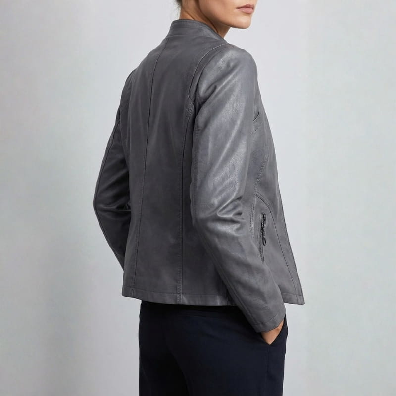Marna Women's Matte Leather Jacket