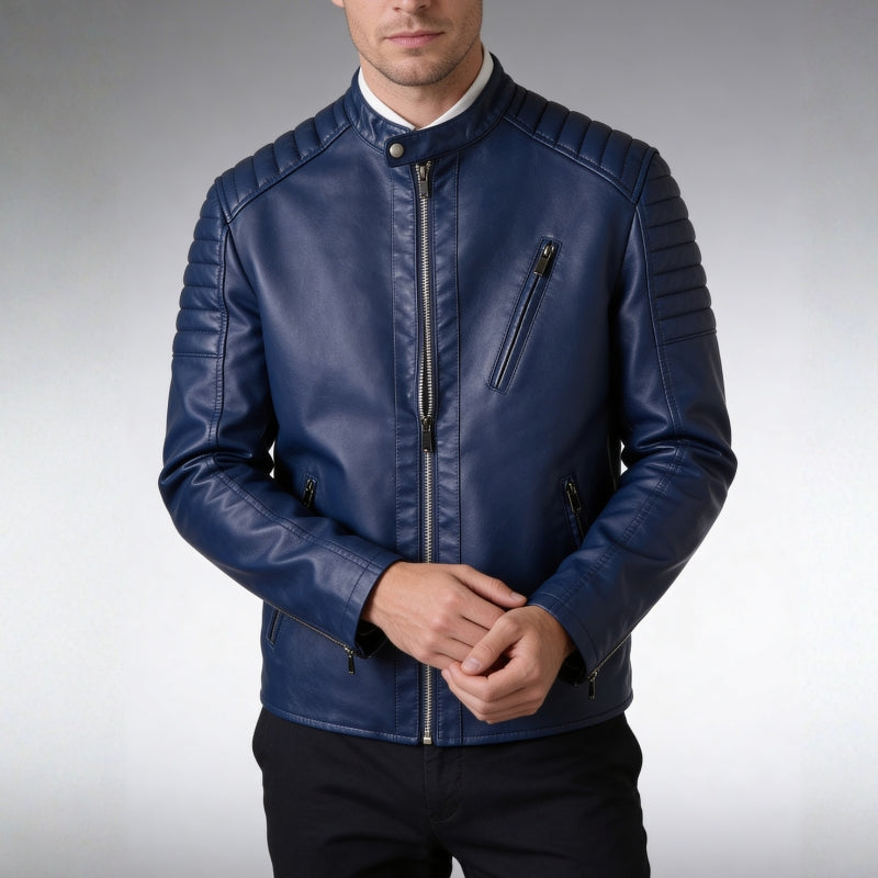 Romeo Men’s Leather Biker Jacket