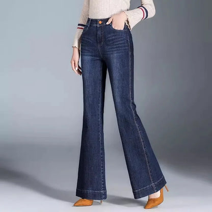Ayah Women’s Flared Jeans – High-Waist Denim with Bootcut Wide Leg