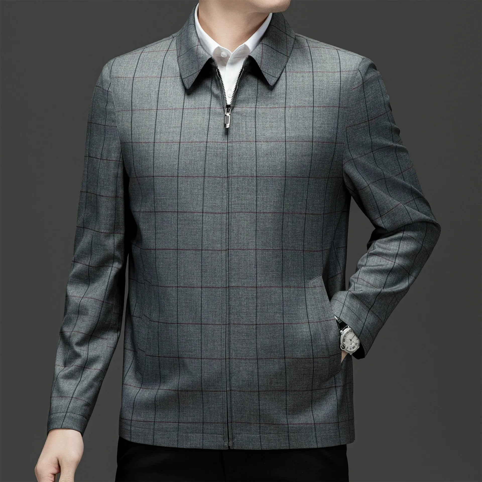 Sebastian Men’s Plaid Jacket – Nanosilk Tech Men’s Jacket