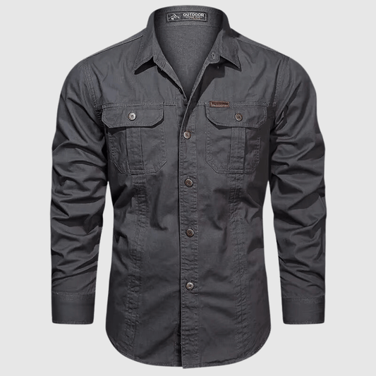 William Men’s Cotton Shirt – Classic Long Sleeve Button-Down for Everyday Wear