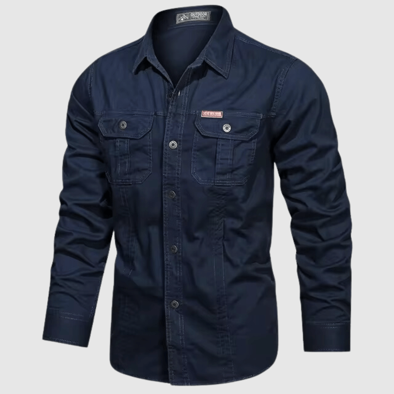 William Men’s Cotton Shirt – Classic Long Sleeve Button-Down for Everyday Wear