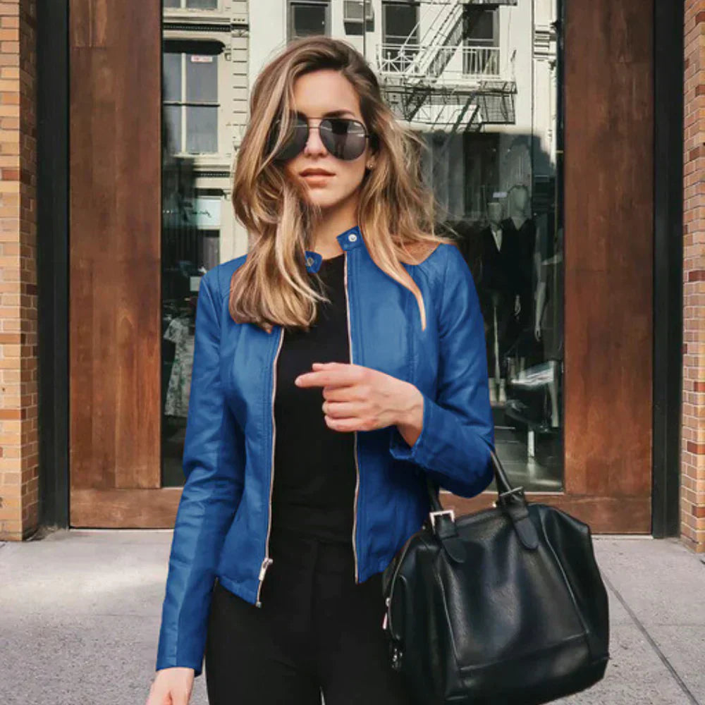 Lucia Women’s Leather Jacket – Italian-Style with Sleek Finish