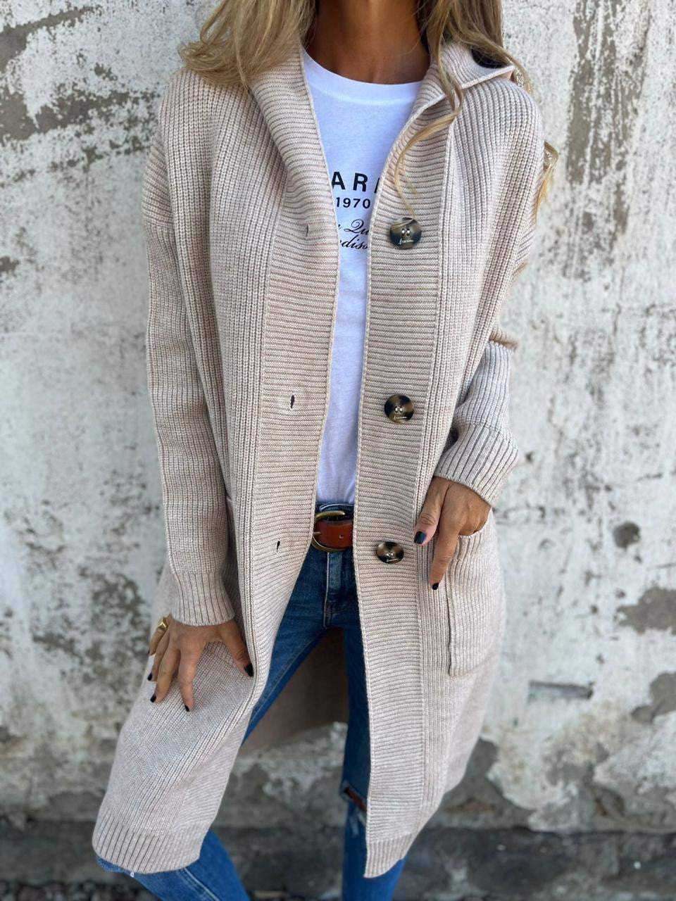 Zoe Women’s Cardigan – Lightweight Knit Longline Jacket
