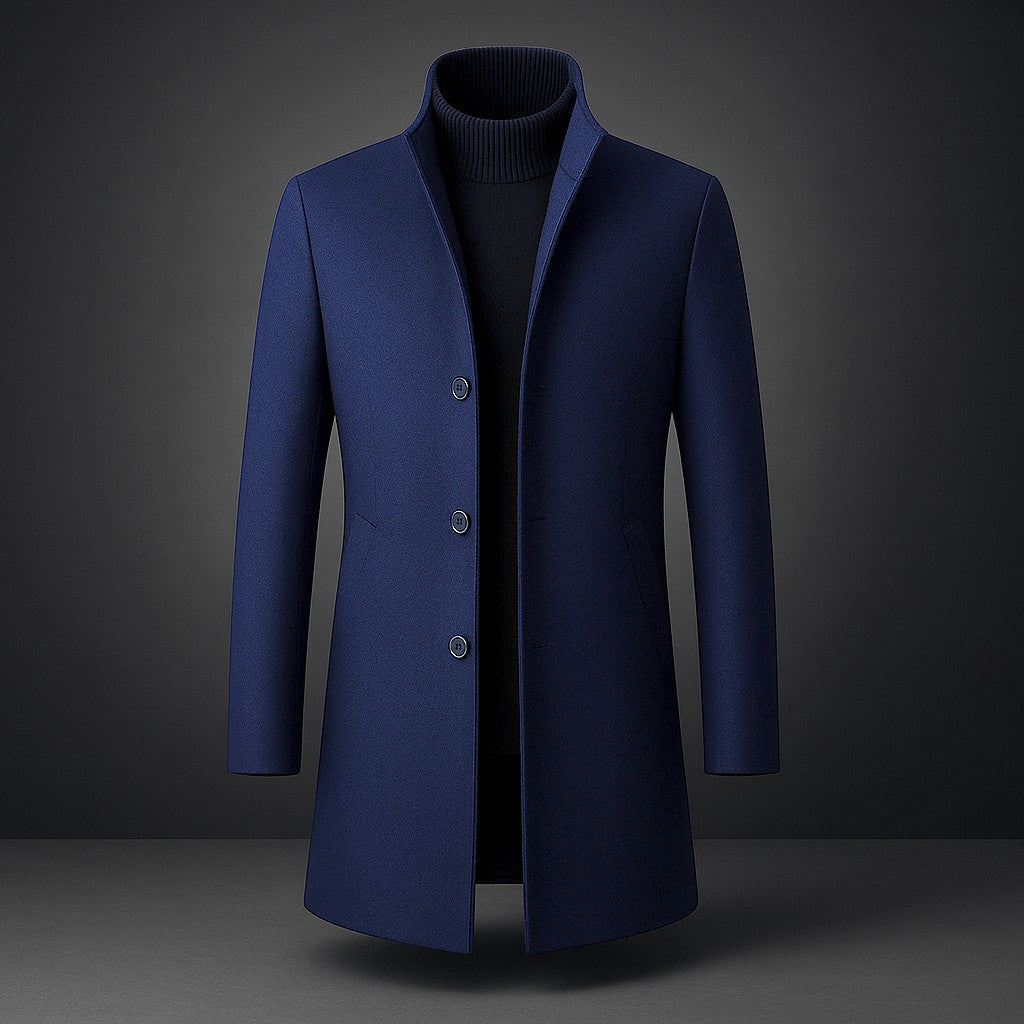 Harlemont Men’s Wool Blend Coat – Premium Handcrafted Winter Overcoat