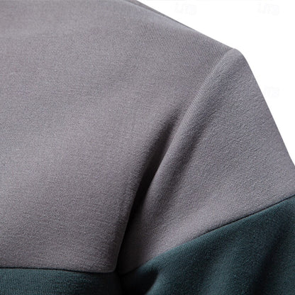 Patrick Men’s Polo Sweater – Cotton Knit Pullover with Colourblock Design
