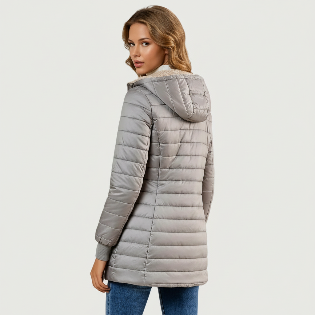 Paloma Women’s Waterproof Coat – Long Quilted Winter Jacket