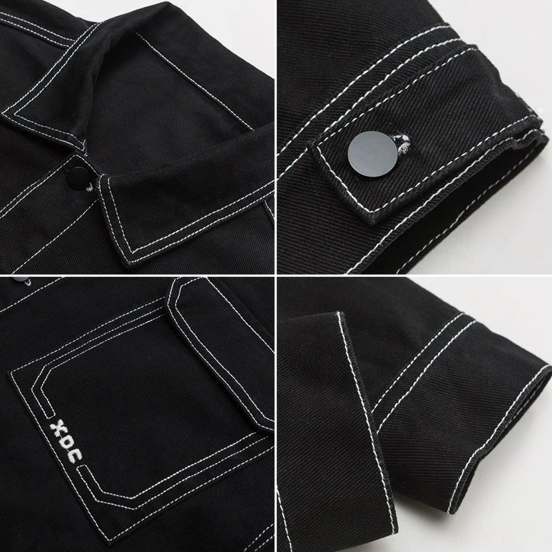 Cairo Men’s Denim Jacket – Baggy Cotton Design with Drop Shoulder Fit