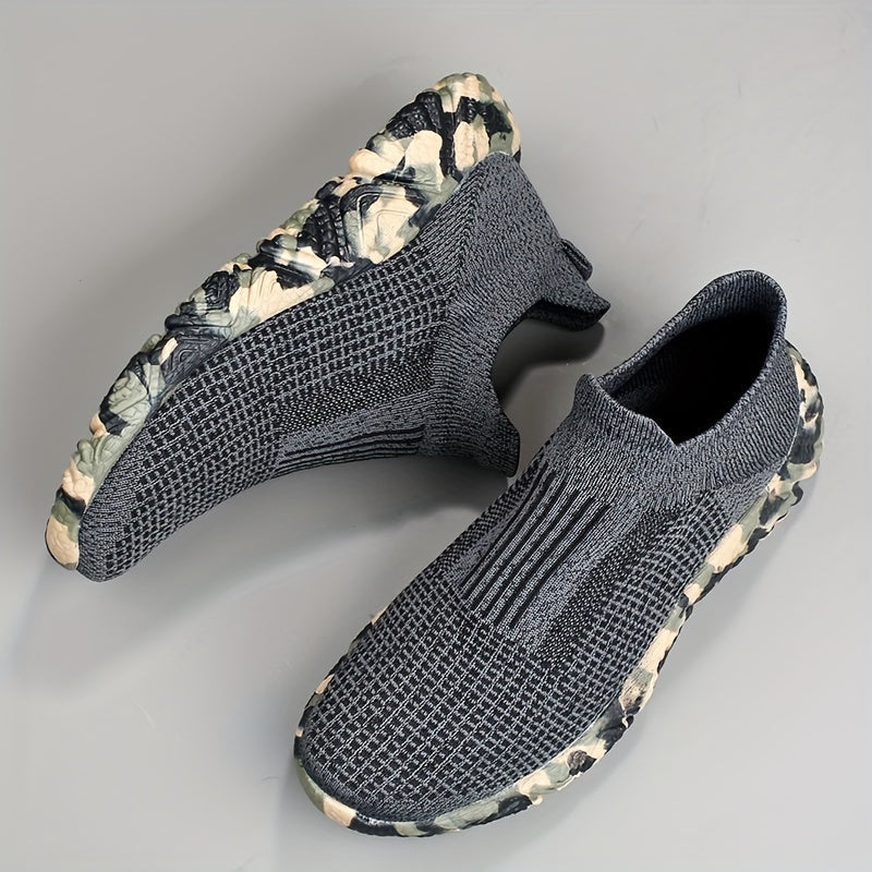 Gaetano Men’s Shoes – Camo Sole Slip-On Trainers