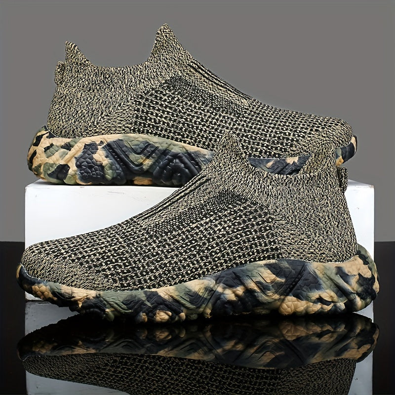 Gaetano Men’s Shoes – Camo Sole Slip-On Trainers