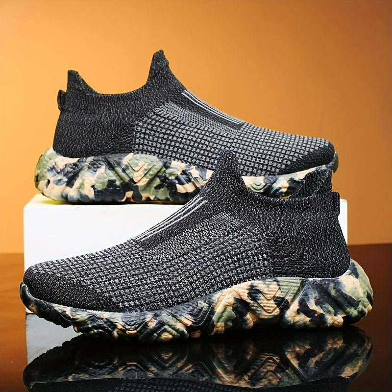Gaetano Men’s Shoes – Camo Sole Slip-On Trainers