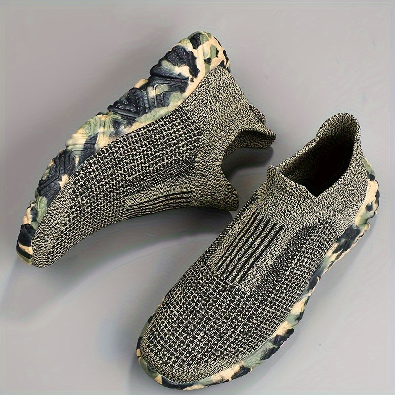 Gaetano Men’s Shoes – Camo Sole Slip-On Trainers