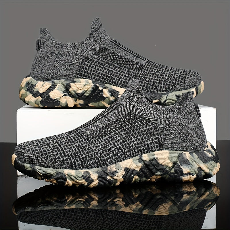 Gaetano Men’s Shoes – Camo Sole Slip-On Trainers