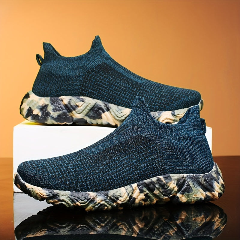 Gaetano Men’s Shoes – Camo Sole Slip-On Trainers