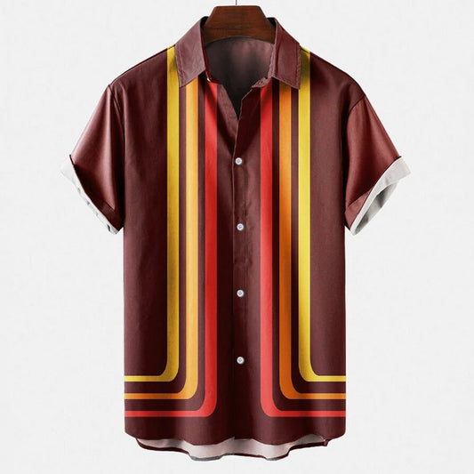 James Men’s Short Sleeve Shirt – Lyocell Blend with Relaxed Summer Fit