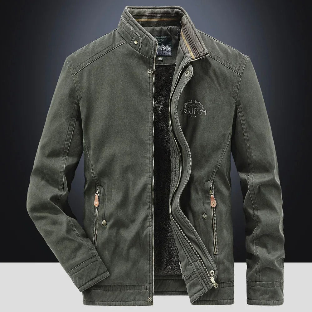 Antonio Men’s Bomber Jacket – Cotton Utility Design with Tailored Fit