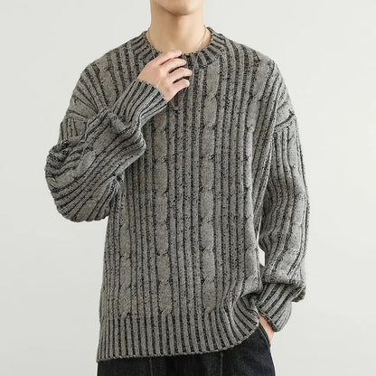 Gregorio Men’s Knit Sweater – Premium Wool Blend Relaxed Fit Pullover