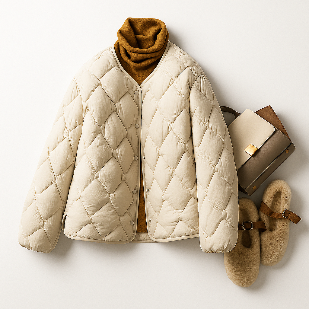 Francesca Women’s Duck Down Jacket – Lightweight Warmth with Quilted Design