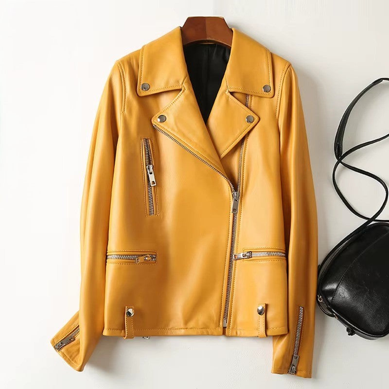 Aleson Women’s Leather Jacket – Smooth Leather with Tailored Fit