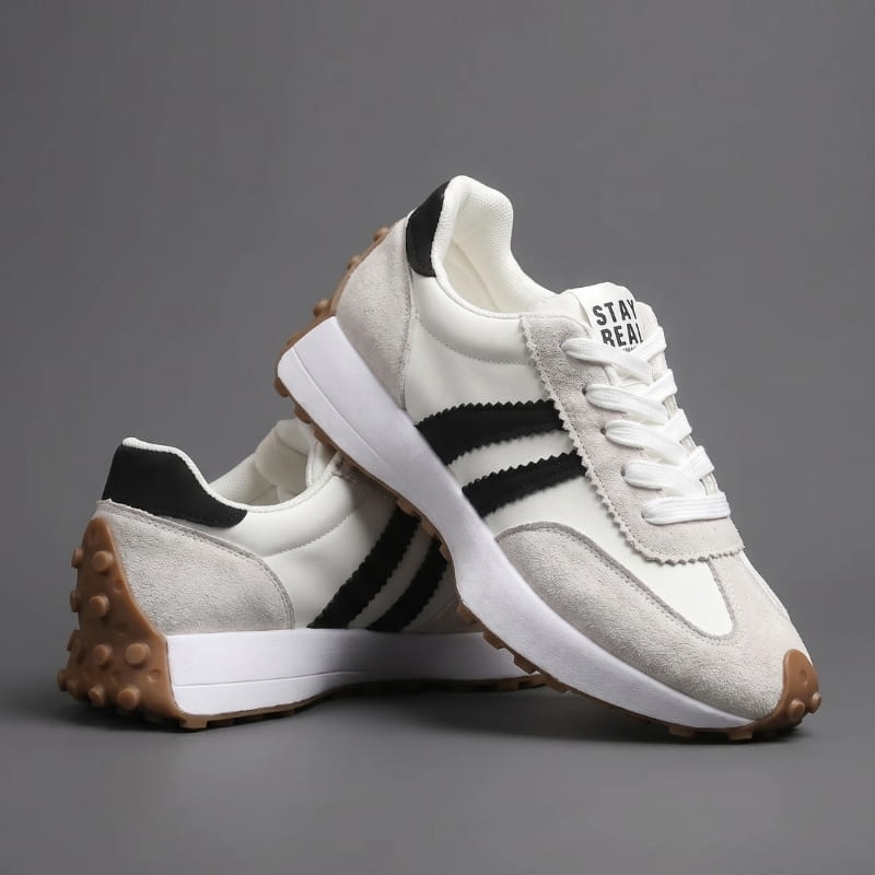Cleo Suede Textured Trainers – Thick Sole Anti Slip Everyday Casual Footwear