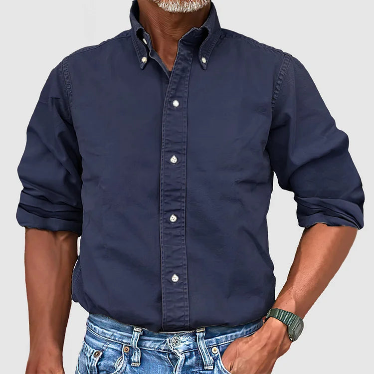 Nicolly Men’s Long Sleeve Shirt – Classic Cotton Button Down Shirt