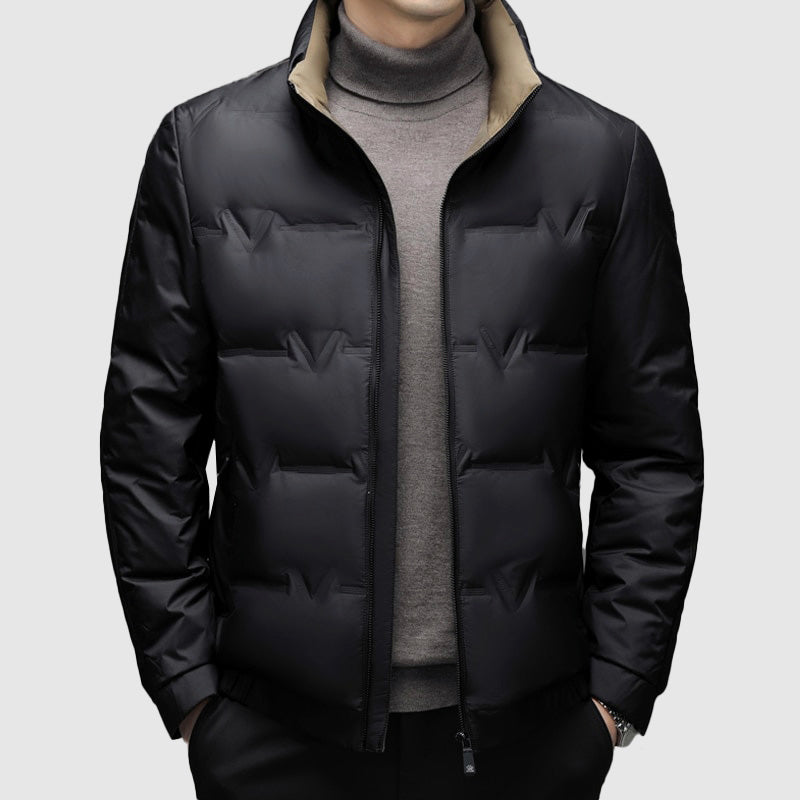 Arjun Men’s Duck Down Zip-Up Jacket – Lightweight Insulated Winter Outerwear