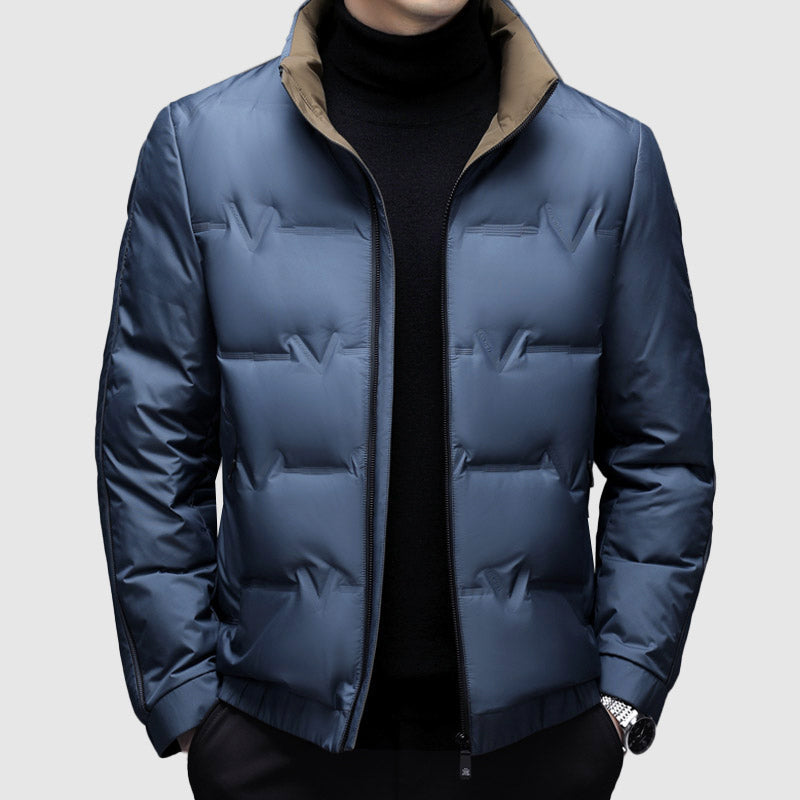 Arjun Men’s Duck Down Zip-Up Jacket – Lightweight Insulated Winter Outerwear