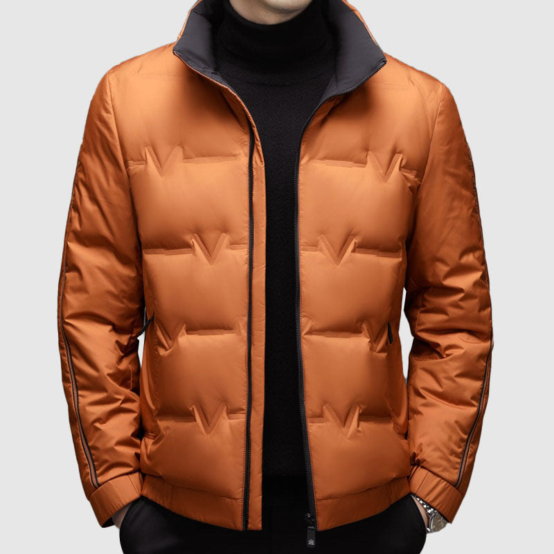 Arjun Men’s Duck Down Zip-Up Jacket – Lightweight Insulated Winter Outerwear