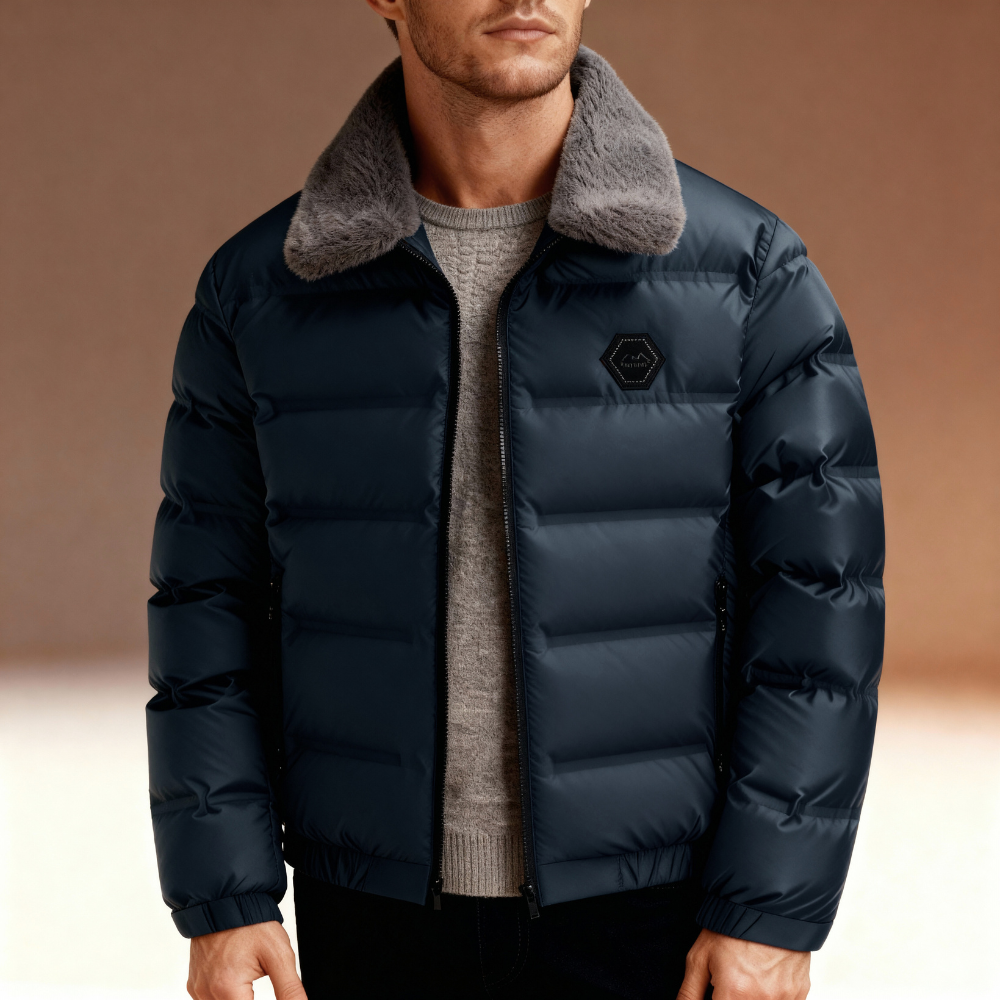 Bennett Men’s Down Puffer Jacket – Insulated Winter Coat with Quilted Shell