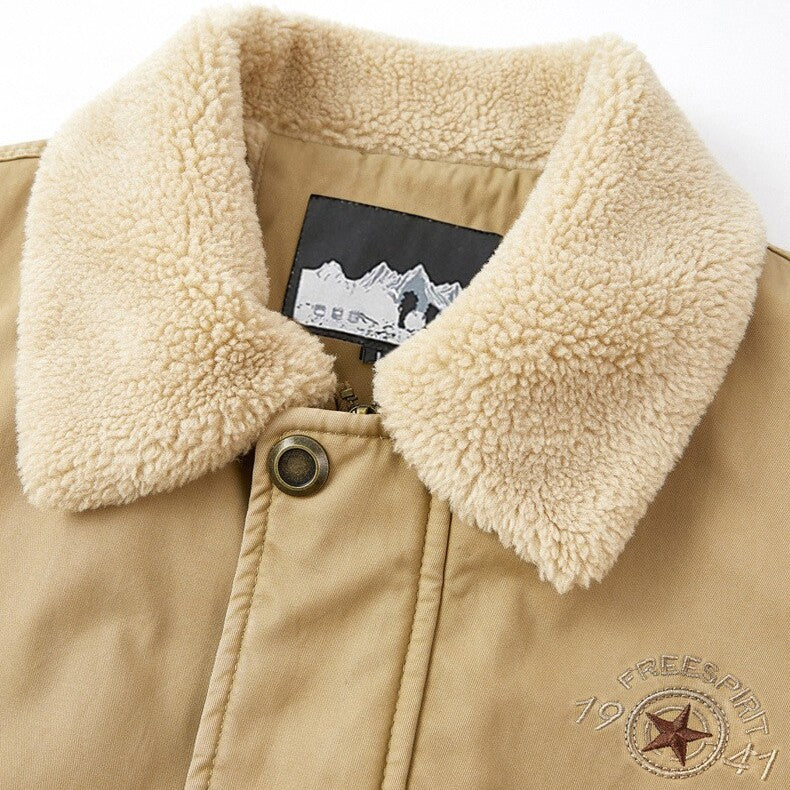 Hendrik Men’s Winter Jacket – Cotton Aviator Jacket with Insulated Lining