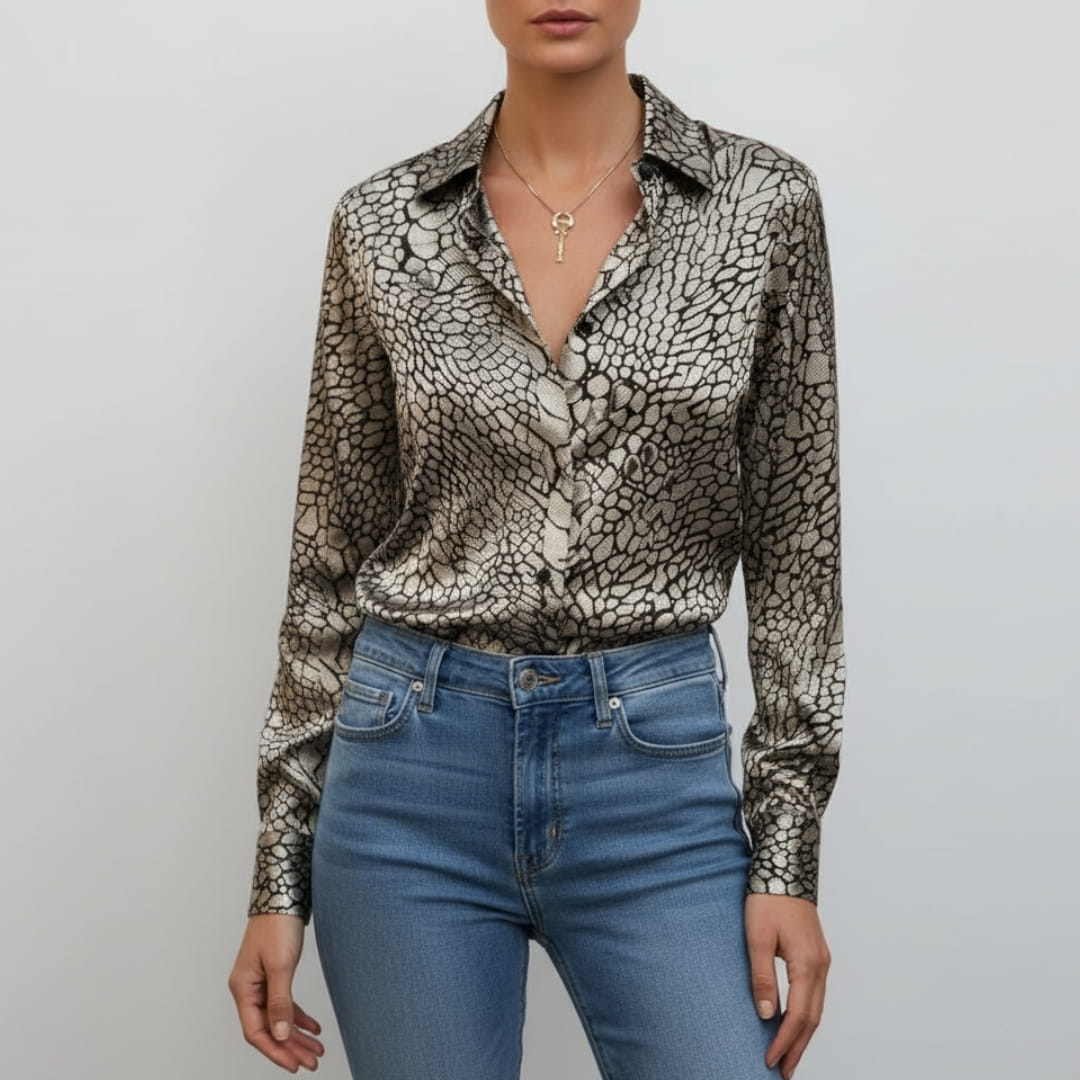 Aiza Silk Satin Shirt– Lightweight Flowing Women’s Top