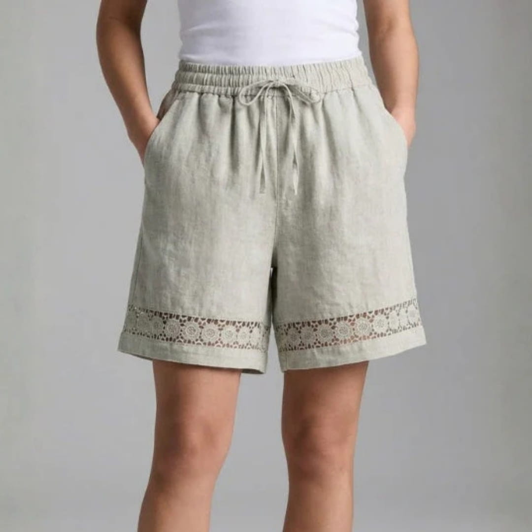 Martina Women’s Cotton Lace Trim Shorts