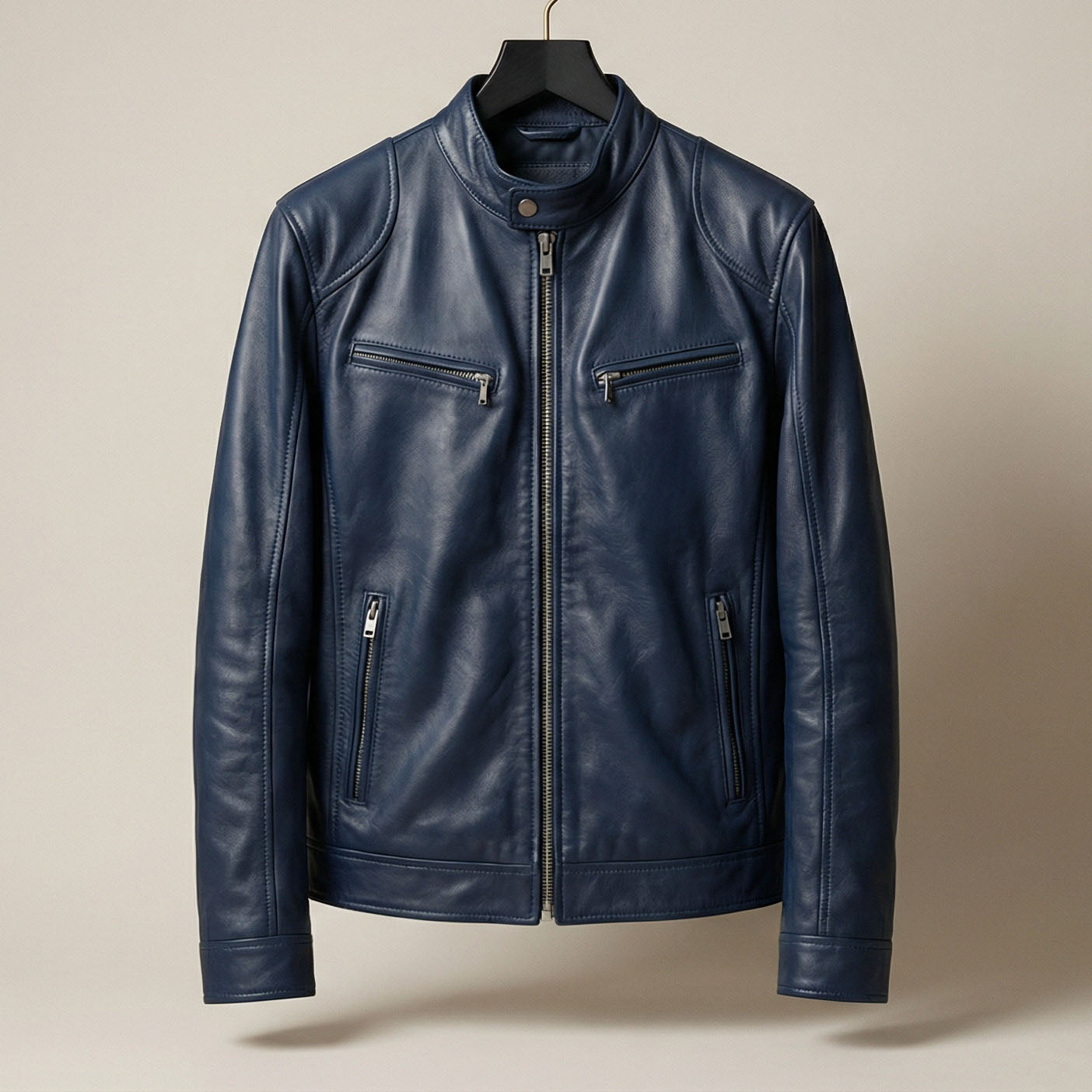 Matteo Men’s Zip Up Leather Jacket