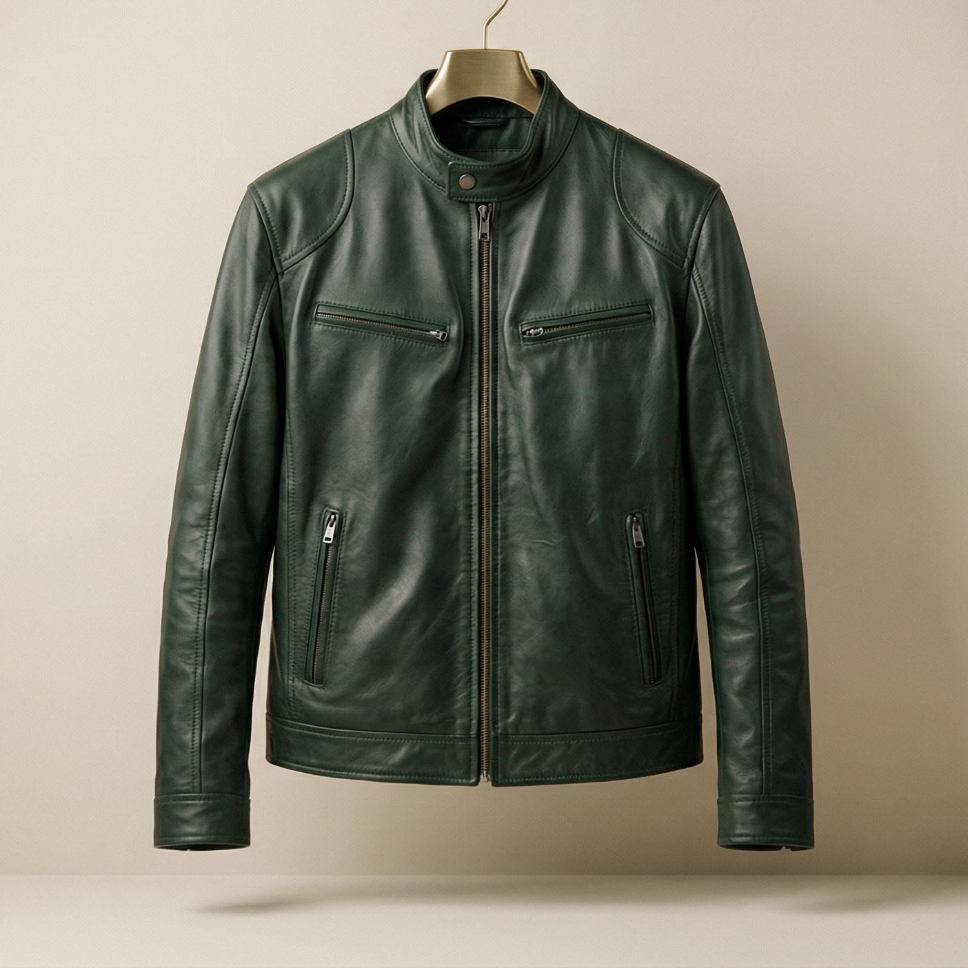 Matteo Men’s Zip Up Leather Jacket
