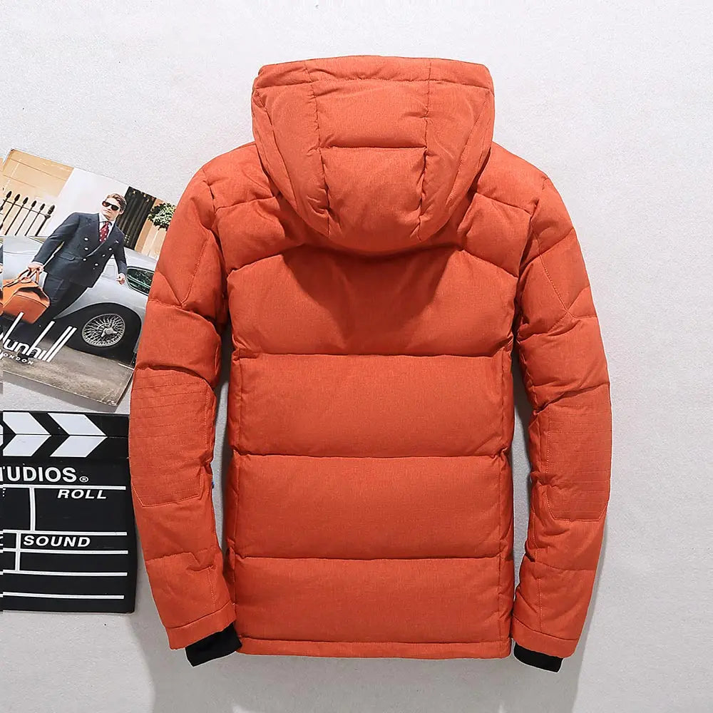 Felipe Men’s Down Puffer Jacket – Lightweight Waterproof with Detachable Hood