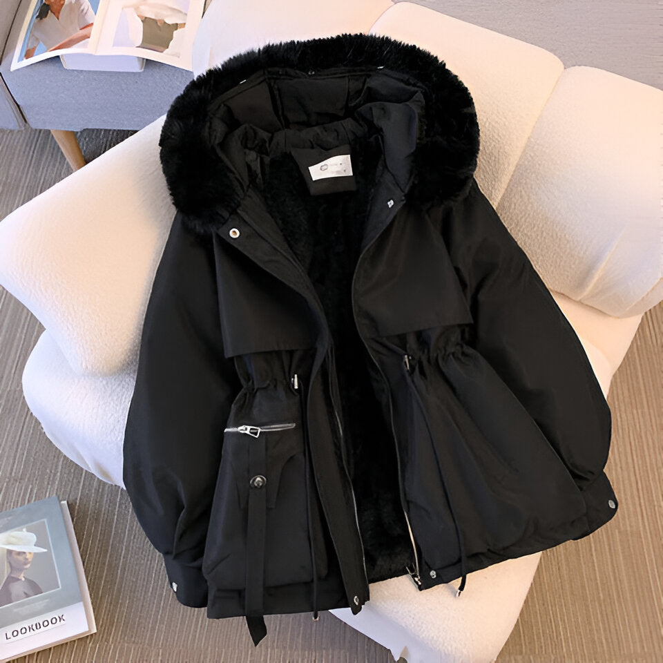 Amara Women’s Winter Coat – Padded Warm Design with Hood & Water-Resistant Finish