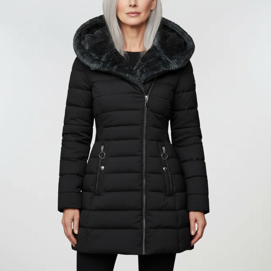 Renee Women’s Waterproof Coat – Insulated Long Hooded Winter Jacket