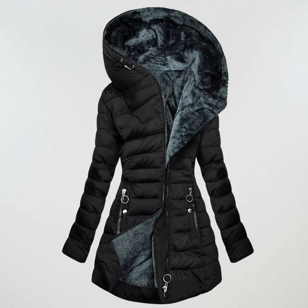 Renee Women’s Waterproof Coat – Insulated Long Hooded Winter Jacket