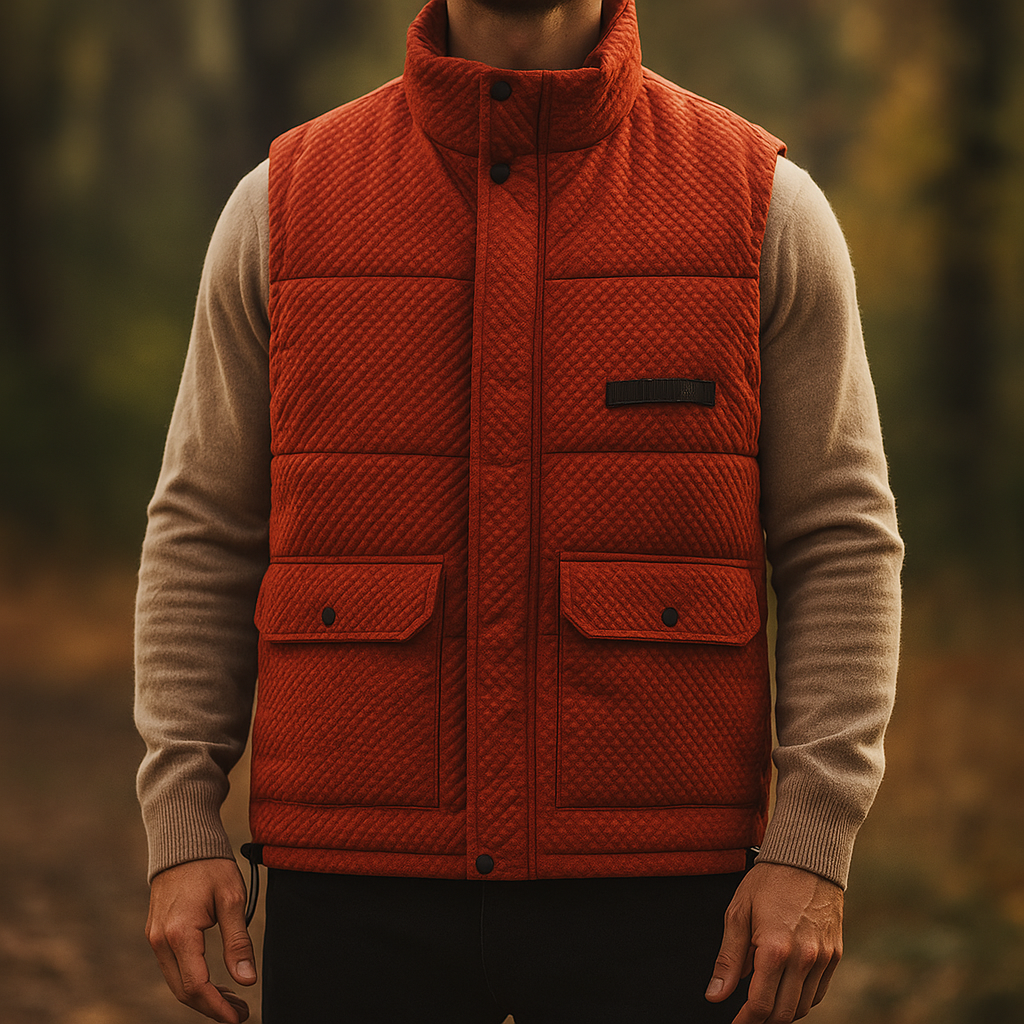 Donald Men’s Vest - Water-Repellent Textured Finish Outerwear