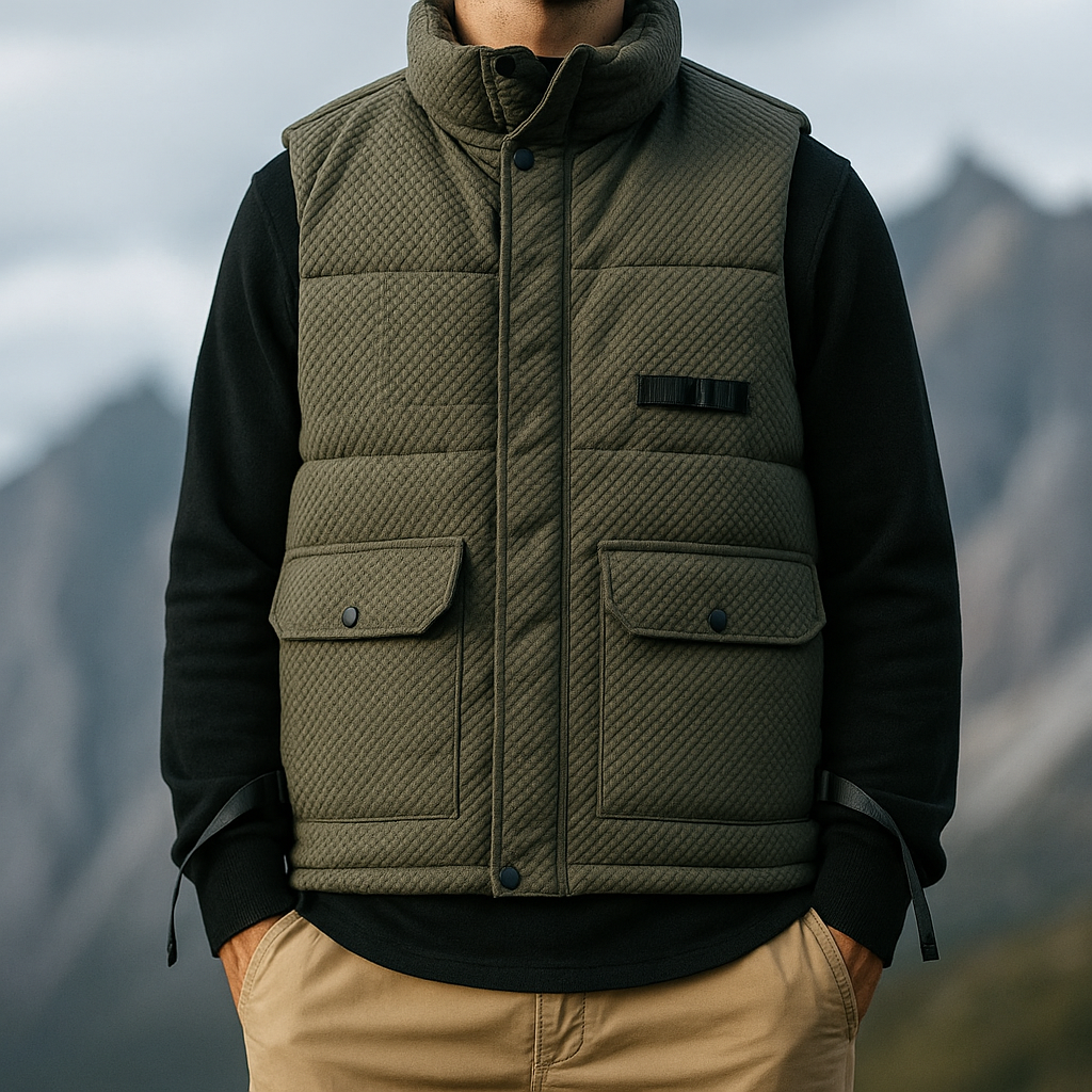 Donald Men’s Vest - Water-Repellent Textured Finish Outerwear