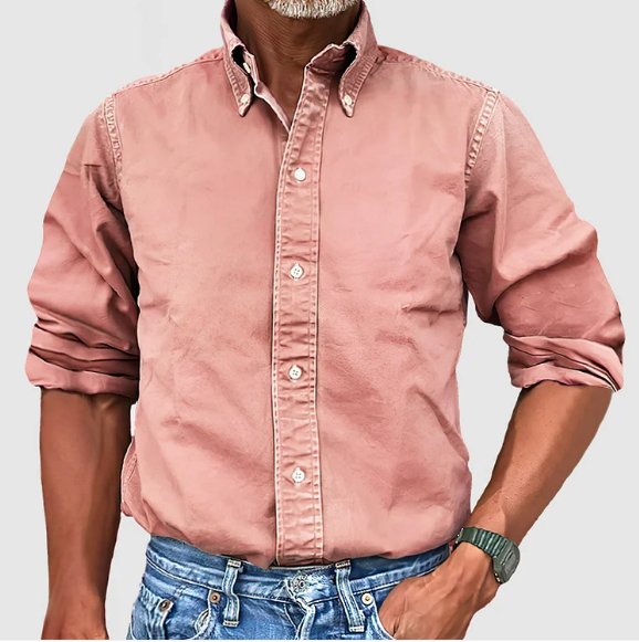 Nicolly Men’s Long Sleeve Shirt – Classic Cotton Button Down Shirt