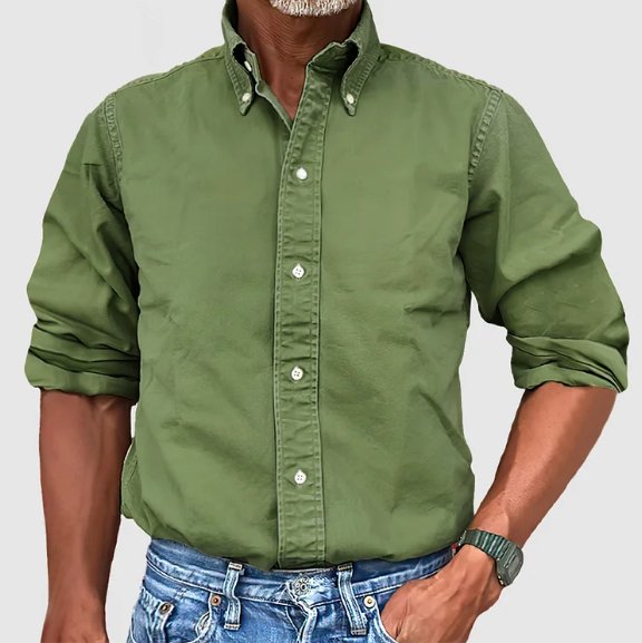 Nicolly Men’s Long Sleeve Shirt – Classic Cotton Button Down Shirt