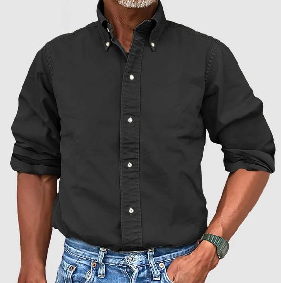 Nicolly Men’s Long Sleeve Shirt – Classic Cotton Button Down Shirt