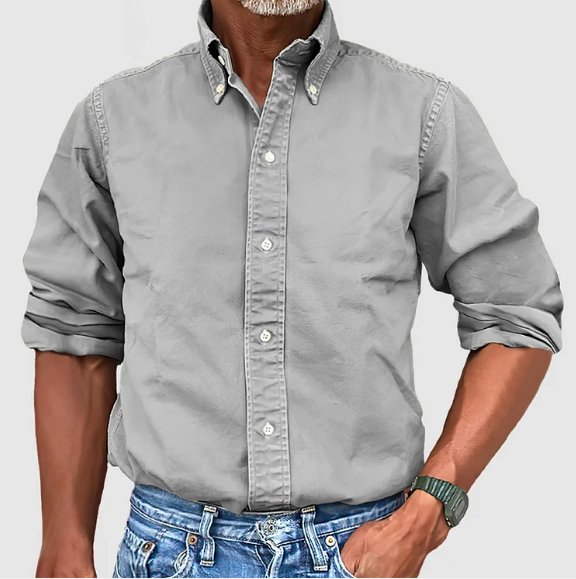 Nicolly Men’s Long Sleeve Shirt – Classic Cotton Button Down Shirt